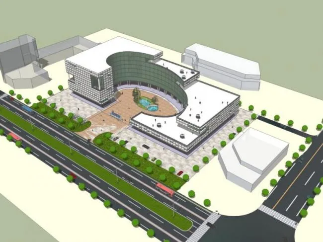Sketchup Office Model | Multi story Industrial Park, Office Area, Modern Style