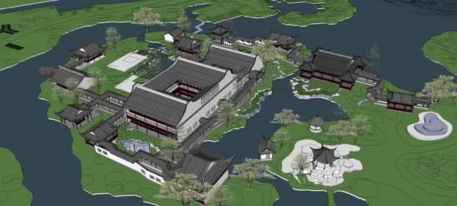 Sketchup Ancient Architecture Model | Chinese Garden, Chinese Style, Ancient Architecture