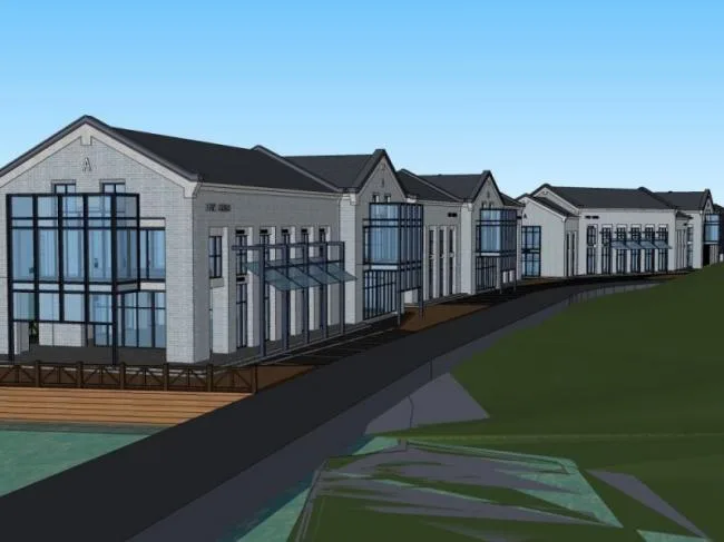 Sketchup Business Model | Commercial Street, Modern Chinese Style