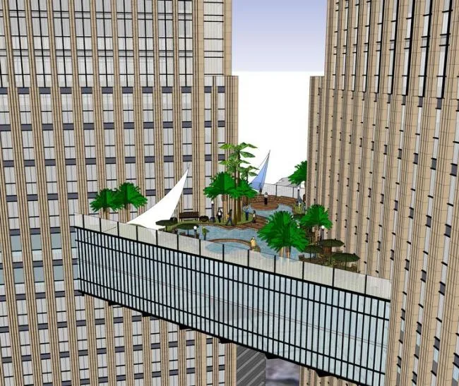 Sketchup Complex Model | Commercial Square, Large Commercial Complex, High rise Office, Hotel, Neoclassical Style