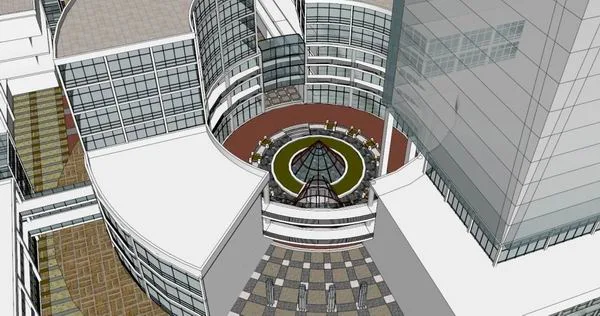 Sketchup Complex Model | Multi story High rise Complex, Office Building, Commercial, Hotel, Modern Style