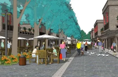 Modern Commercial Landscape Design in SketchUp-BIM WORLD