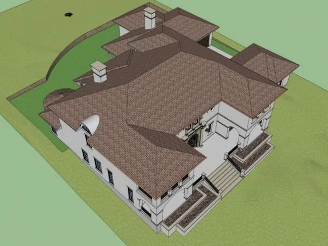 Sketchup Villa Model | Solo Villa, Modern Style