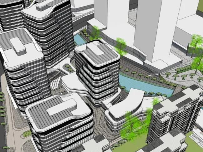 Modern High-Rise Residential Buildings in SketchUp: Contemporary Design Models