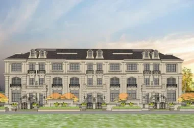 SketchUp Business Model: Multi-Story Streetfront Commercial Townhouse in French Classical Style-BIM WORLD