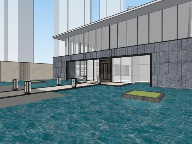 Sketchup Business Model | Multi story Commercial Club, Modern Style