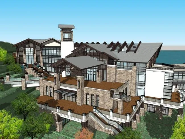Sketchup Hotel Model | Multi story Hotel, Chinese Style