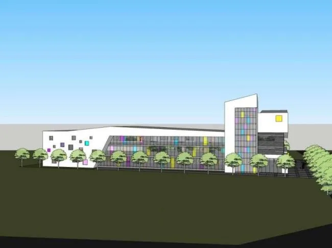 Sketchup School Model | Multi story Nanchang County Third Kindergarten, Campus Educational Architecture, Modern Style