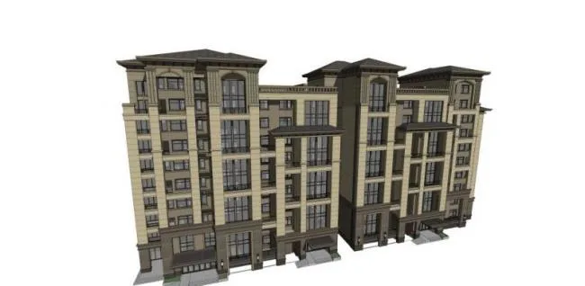 Sketchup Residential Model | Multi story Residence, Classical Style