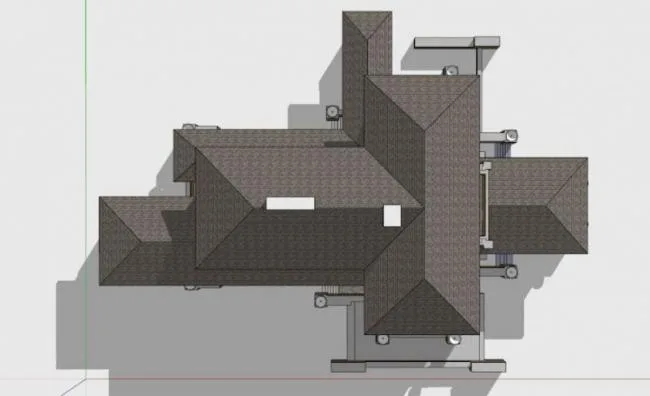 Modern Stacked Villa SketchUp Model Inspired by Wright and Martin Designs