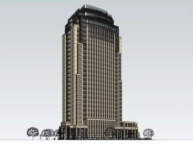 Sketchup Hotel Model | High rise Hotel, Modern Style