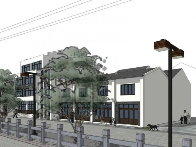 Sketchup Residential Model | Multi story Residence, Chinese Style