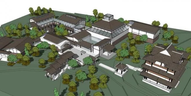 Sketchup Cultural Model | Multi story Museum, Cultural Architecture, Chinese Style