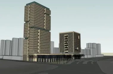 Modern Super High-Rise Office Building Model in SketchUp-BIM WORLD