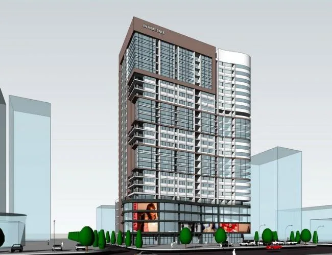 Modern High-Rise Office Building Model in SketchUp