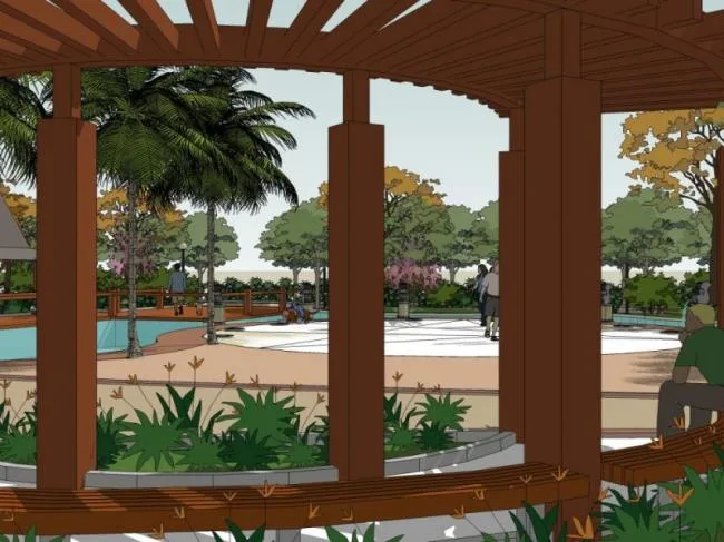 Sketchup Landscape Model | Community Landscape, Residential Landscape, Modern Style, Southeast Asian Style
