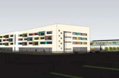 Modern Multi-Story Kindergarten and Campus Building | SketchUp School Model-BIM WORLD