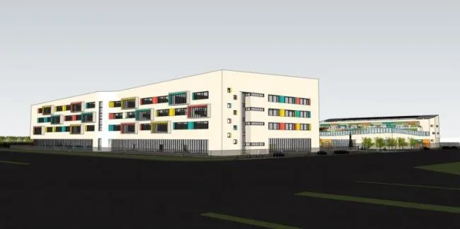 Modern Multi-Story Kindergarten and Campus Building | SketchUp School Model