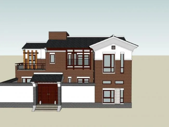 Sketchup Villa Model | Solo Villa, Modern Style