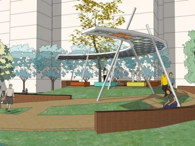 Sketchup Landscape Model | Community Landscape, Residential Landscape, Modern Style