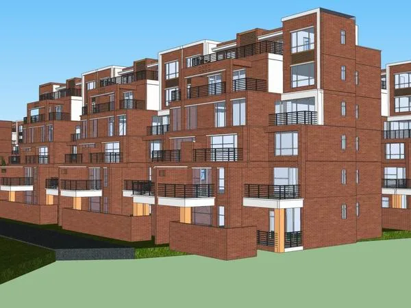 Sketchup Residential Model | Multi story Residence, Garden House, Modern Style