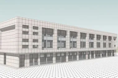 Sketchu Industrial Building Featuring a Modern Multi-Story Cafeteria-BIM WORLD