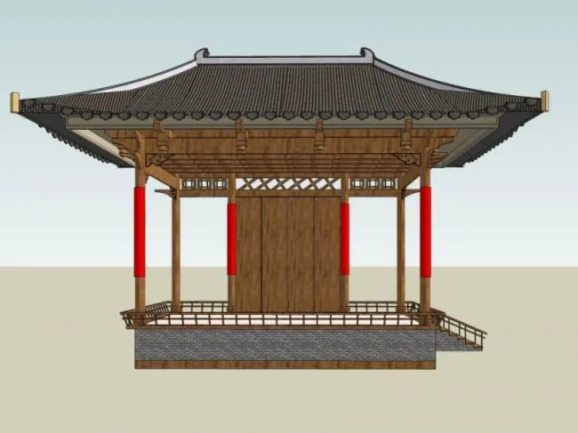 Sketchup Sketch Model | Pavilion, Chinese Style, Sketch