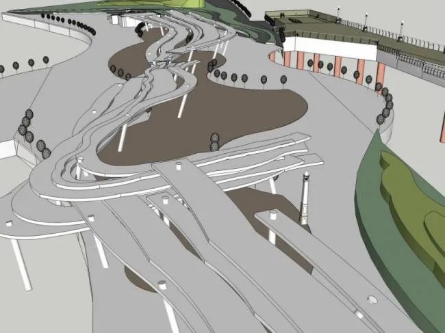 Sketchup Landscape Model | Coastal Landscape, Modern Style