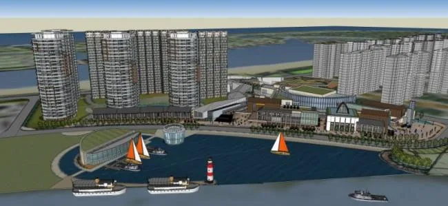 Sketchup Complex Model | Multi story Commercial Complex, Office Building, Residential Apartment, Modern Style