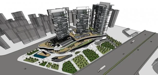 Sketchup Office Model | High rise commercial office building, office building, multi story commercial, modern style