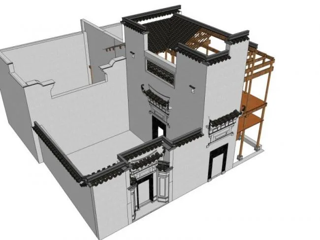 Sketchup Ancient Architecture Model | Multi story Ancient Residential Buildings, Ancient Architecture, Chinese Style
