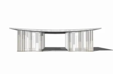 SketchUp Cultural Model: Multi-Story Exhibition Hall with New Chinese Style Architecture-BIM WORLD