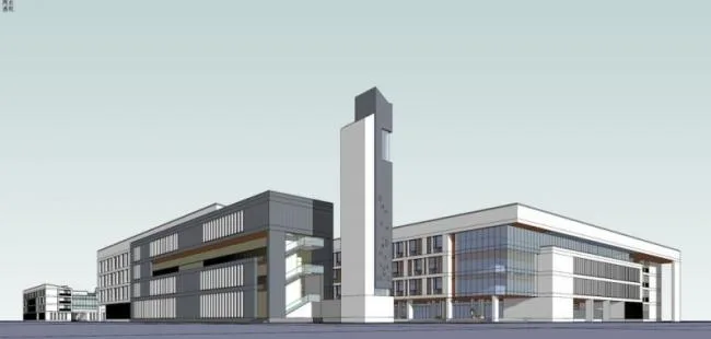 Sketchup School Model | Multi story School, Campus Educational Architecture, Modern Style