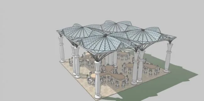 Sketchup Sketch Model | Pavilion, European Style, Sketch, Classical Style
