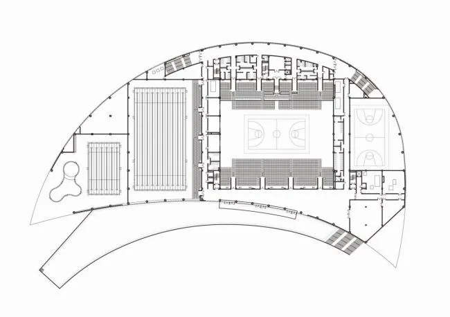 BIM Architecture | The sky is high and the sea is wide, like white waves churning on the sea: Rudong Sports Center/Tongji New Year's Eve Architectural Design and Research Institute