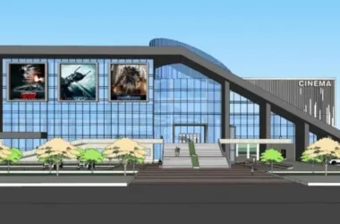 Modern Multi-Story Cinema and Theater Cultural Architecture in SketchUp-BIM WORLD