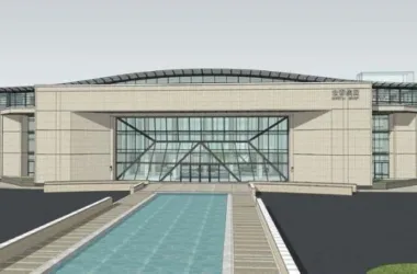 Modern Multi-Story Office Building Model in SketchUp-BIM WORLD