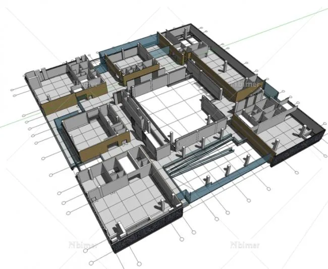 Sketchup Cultural Model | Multi story Museum Exhibition Hall, Layered, Cultural Architecture, Modern Style