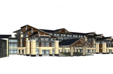SketchUp Multi-Story Hotel Model Featuring Traditional Chinese Architecture-BIM WORLD