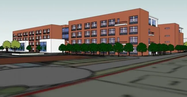 Sketchup School Model | Multi story High School, Teaching Building, Educational Architecture, Modern Style
