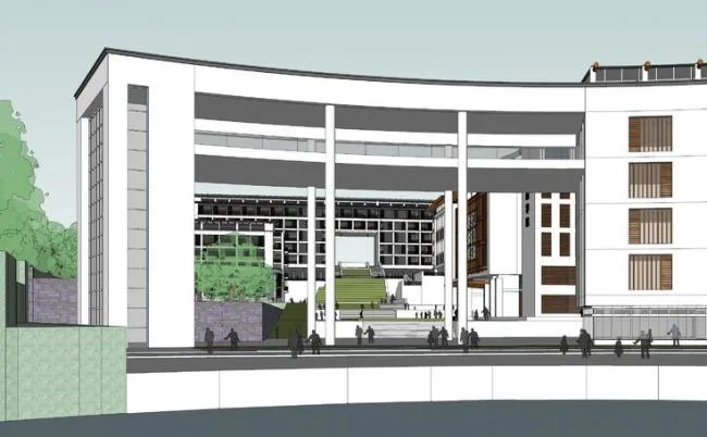 Sketchup School Model | Multi story School Teaching Building, Campus, Educational Architecture, New Chinese Style