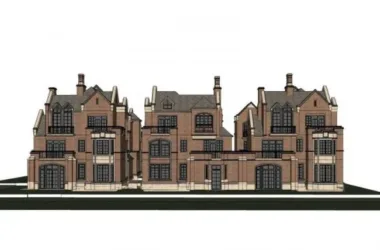 Classical Style Townhouse Villa Model in SketchUp-BIM WORLD