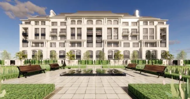 Sketchup Residential Model | Multi story Residence, Garden House, Residential Building, Classical Style