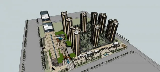 SketchUp Residential Models: High-Rise Buildings, Mixed-Use Communities, and Neoclassical Designs