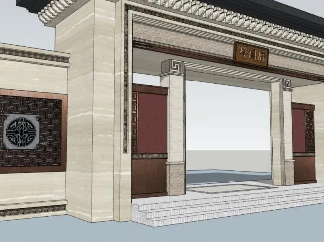 Modern Door Head Sketch Model in SketchUp