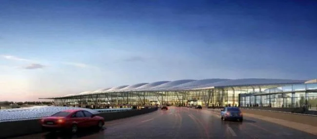 Sketchup Station Road and Bridge | Nanjing Lukou International Airport T2 Terminal
