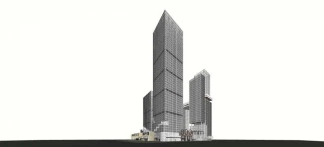 Sketchup Complex Model | Super high-rise commercial complex, hotel office, modern style