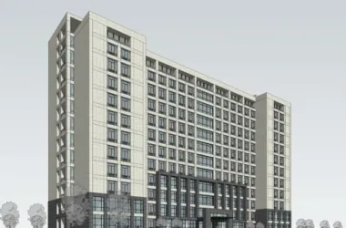 Modern Multi-Story Municipal Government Office Building in SketchUp-BIM WORLD