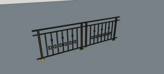 Sketchup Material Model | European Style, Components, Railings