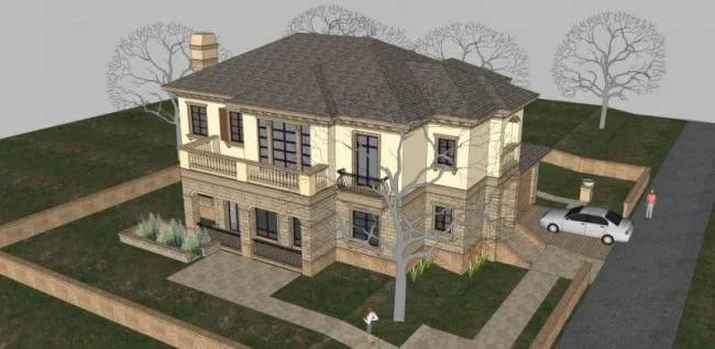 Sketchup Villa Model | Solo Villa, Modern Style